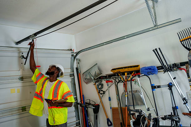 Professional Garage Door Panel Replacement technician working in Slippery Rock University, PA